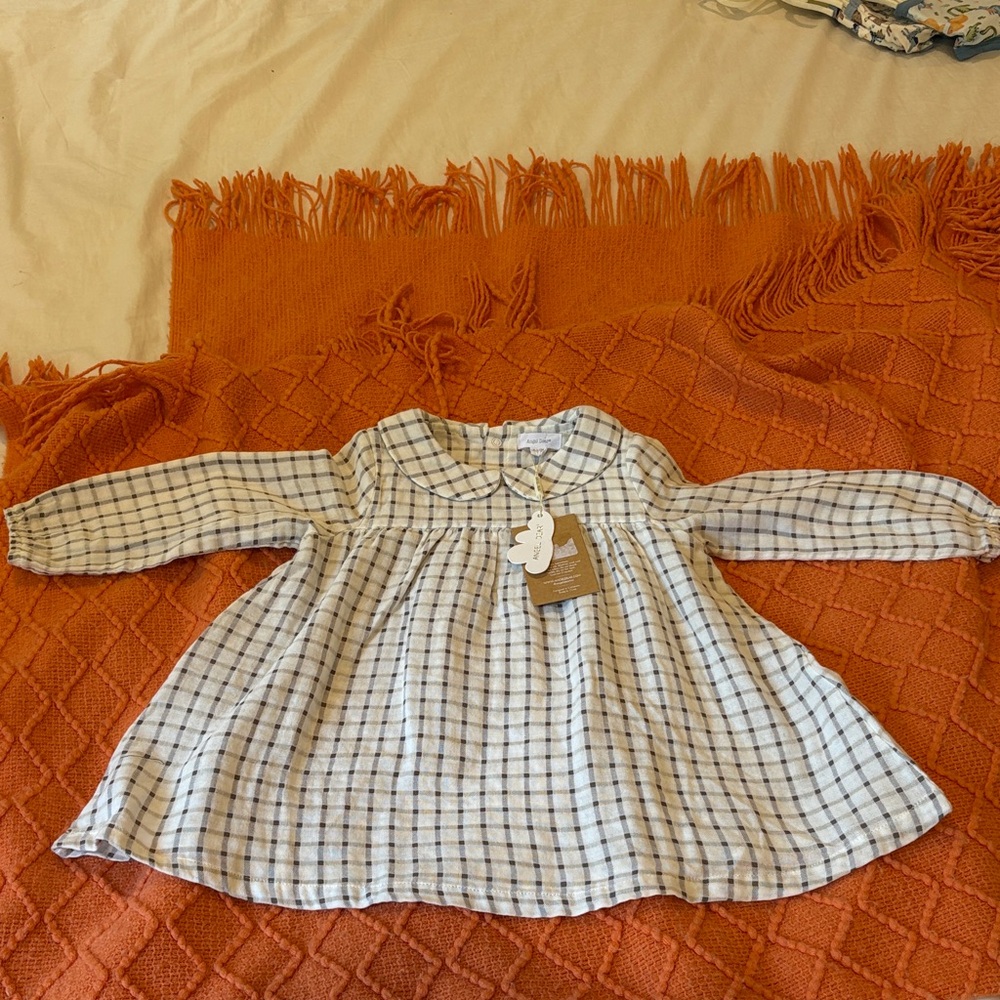 Angel Dear Plaid Long-Sleeve Kids Dress